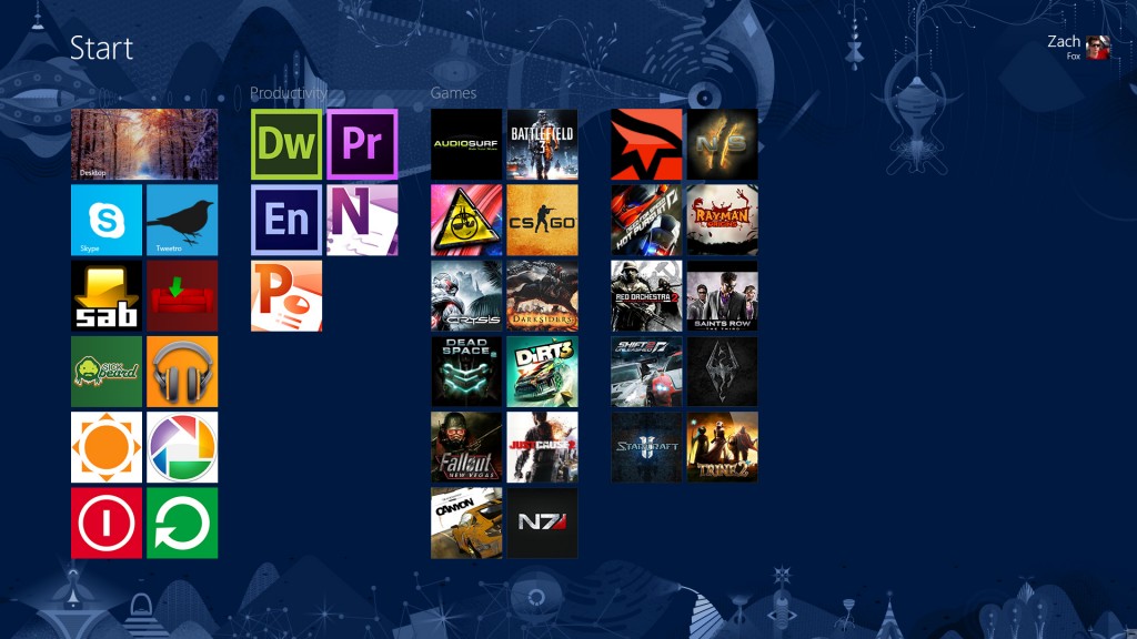 My Windows 8 Start Menu