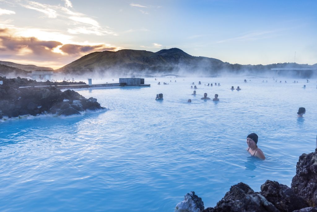 Enjoying The Blue Lagoon with the sun low in the sky.