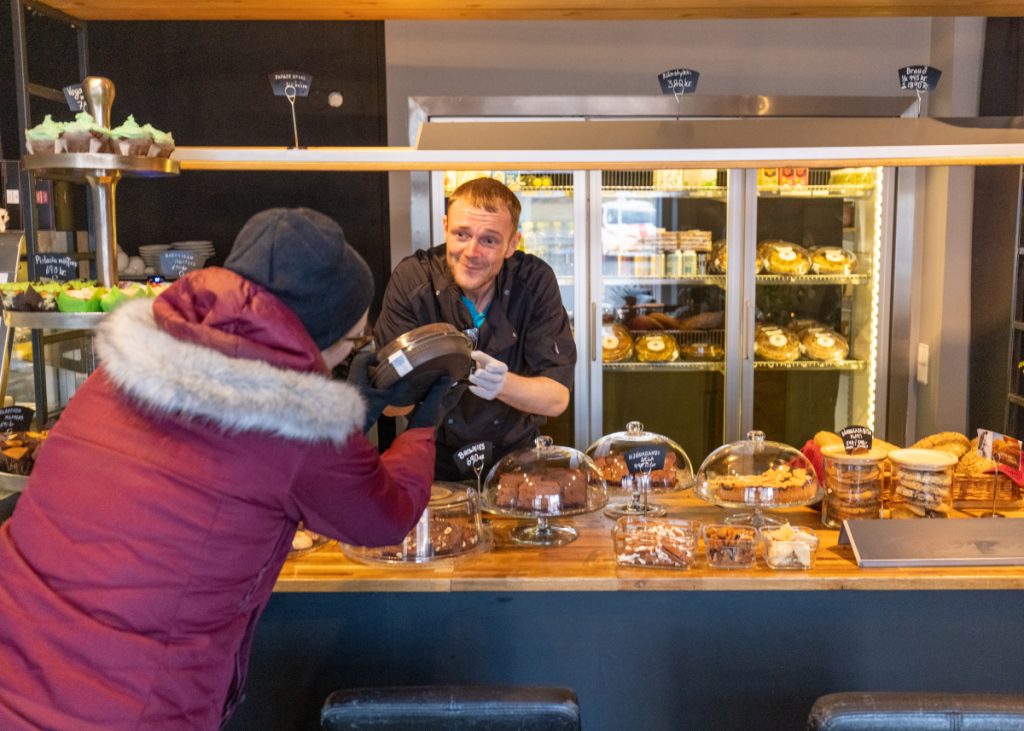 This friendly guy excitedly told us all about his favorite baked goods at Cooking Harmony.