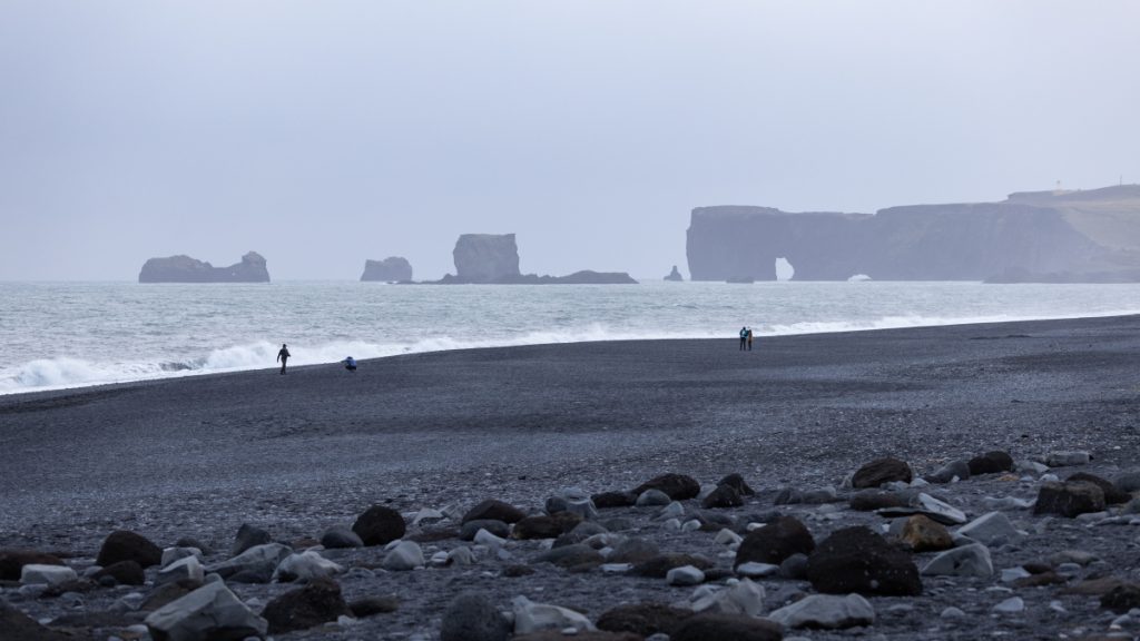 The black sands of Reynisfjara Beach.